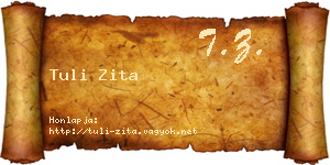 Tuli Zita névjegykártya